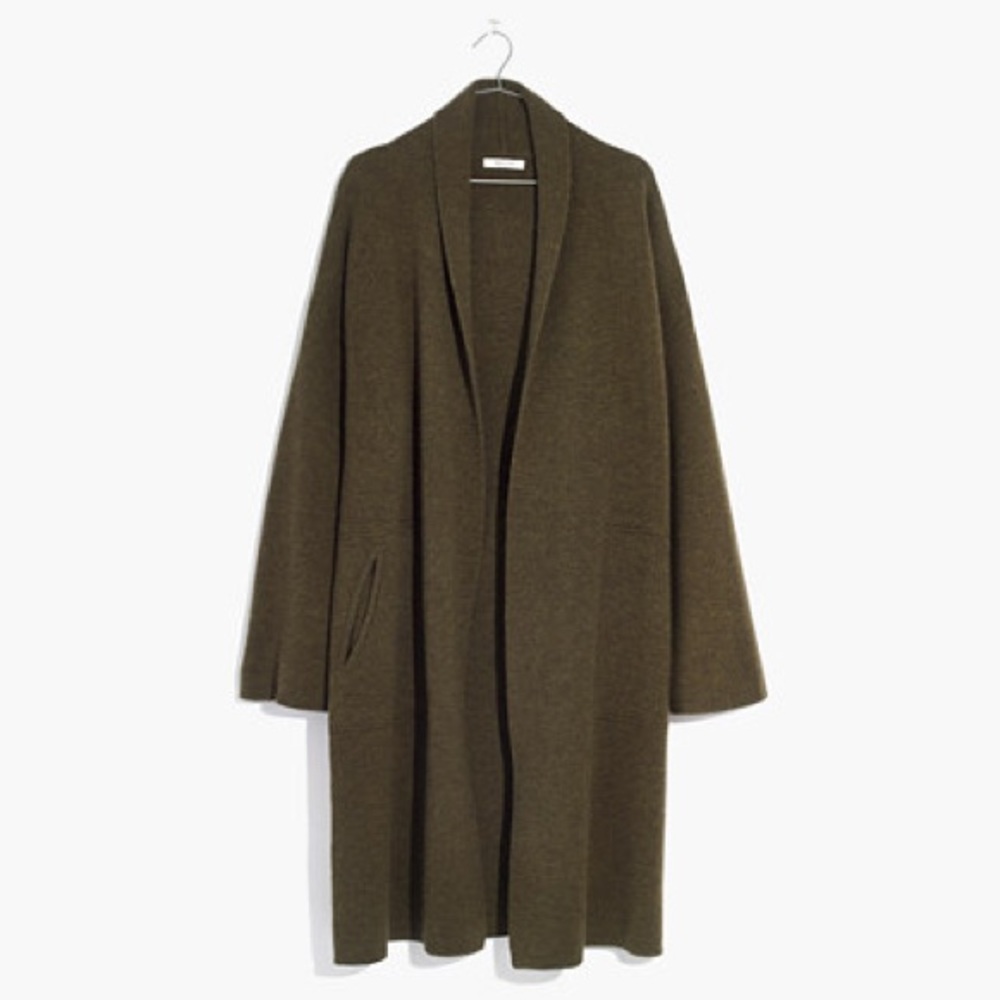 R A R E Madewell Rivington Coat in Olive Green